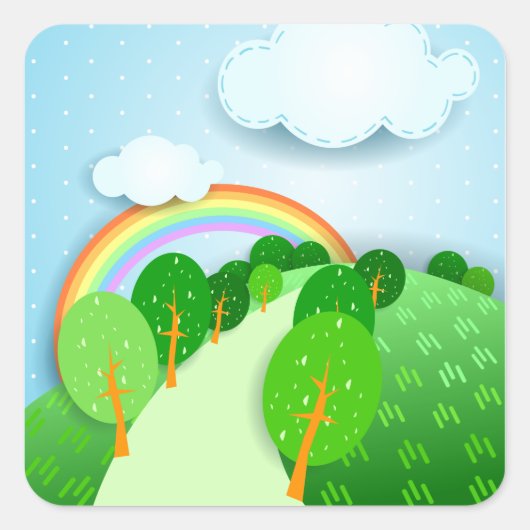 Fantastisch landschap, sticker (Voorkant)