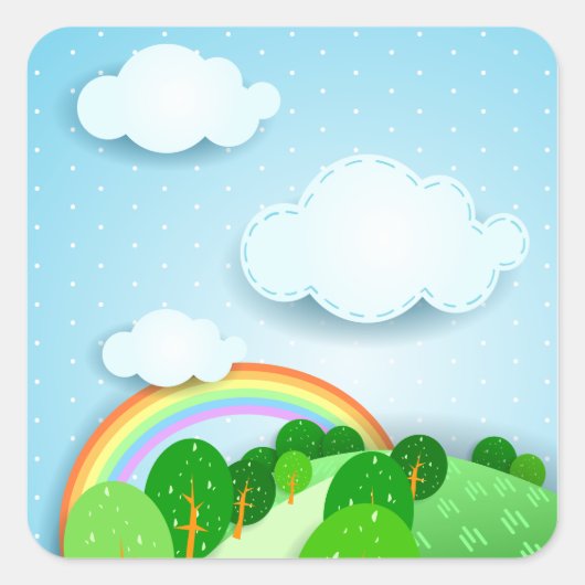 Fantastisch landschap, sticker (Voorkant)
