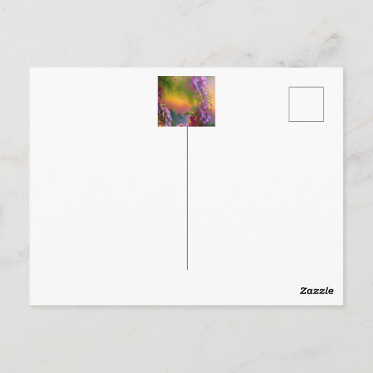 Fantastisch landschap, tropisch en droomachtig briefkaart (Achterkant)