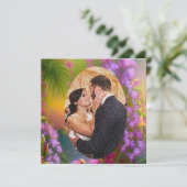 Fantastisch landschap, tropisch en droomachtig save the date (Staand voorkant)