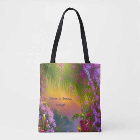 Fantastisch landschap, tropisch en droomachtig - tote bag (Voorkant)