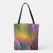 Fantastisch landschap, tropisch en droomachtig - tote bag (Achterkant)