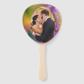 Fantastisch landschap, tropisch - fotobruiloft handwaaier (Voorkant)