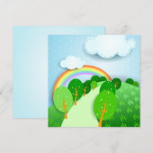 Fantastisch landschap, uitnodiging (Voorkant / Achterkant)