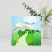 Fantastisch landschap, uitnodiging (Staand voorkant)