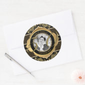 Fantastisch Lijst met 50 Gold Diamonds Black Ronde Sticker (Envelop)