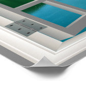 Fantastisch Maleisië - Sailboot Ocean Faux-venster Poster (Hoek)