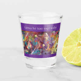Fantastisch Mardi Gras shotglas met maskers.  Shot Glas