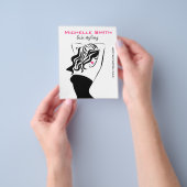 Fantastisch meisje met golvend haar Hairstyling-me Flyer (Hand)