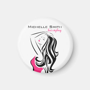 Fantastisch meisje met golvend haar Hairstyling-me Magneet