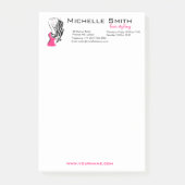 Fantastisch meisje met golvend haar Hairstyling-me Post-it® Notes (Voorkant)