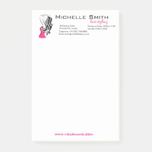 Fantastisch meisje met golvend haar Hairstyling-me Post-it® Notes