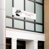 Fantastisch meisje met golvend haar Hairstyling-me Spandoek (Buitenkant Gebouw)