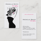 Fantastisch meisje met golvend haar Hairstyling-me Visitekaartje (Voorkant / Achterkant)