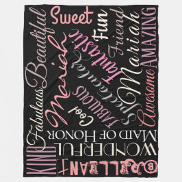 Fantastisch meisje van eerwaarde personaliseer Fab Fleece Deken