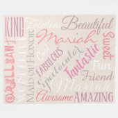 Fantastisch meisje van eerwaarde personaliseer Fab Fleece Deken (Voorkant (Horizontaal))