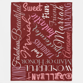 Fantastisch meisje van Honor Personaliseert Names' Fleece Deken