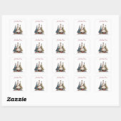 Fantastisch met de Hand Getekend Kerstboompatroon Vierkante Sticker (Vel)