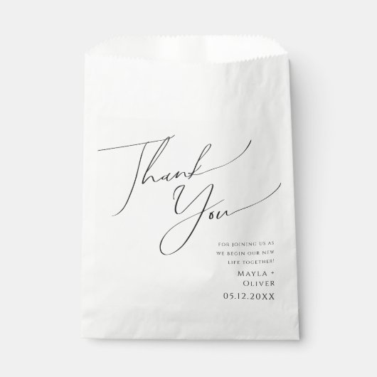 Fantastisch, minimalistisch script - Bedankt voor  Bedankzakje (Voorkant)