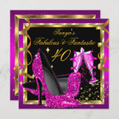 Fantastisch, modern roze zwart goud kaart (Voorkant / Achterkant)