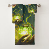 Fantastisch mooi groen bos bad handdoek (Insitu)