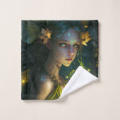 Fantastisch mooi groen bos bad handdoek (Wasdoekje)