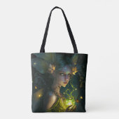 Fantastisch mooi groen bos tote bag (Achterkant)