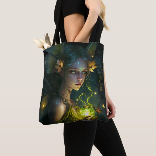 Fantastisch mooi groen bos tote bag (Dichtbij)