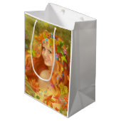 Fantastisch mooie fee vrouw herfst. natuur. medium cadeauzakje (Voorkant Gekanteld)