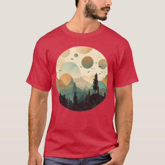 Fantastisch Mysterie Bos Kamperen Gelaagde Nevelig T-shirt