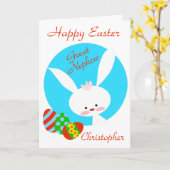 Fantastisch Nephew Happy Easter Blue Kaart (Gele Bloem)