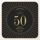 Fantastisch nummer verjaardagsfeest bruiloft Jubil Kartonnen Onderzetters (Voorkant)