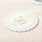 Fantastisch nummer verjaardagsfeest bruiloft Jubil Kartonnen Onderzetters (Gekanteld)