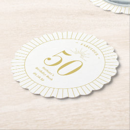 Fantastisch nummer verjaardagsfeest bruiloft Jubil Kartonnen Onderzetters