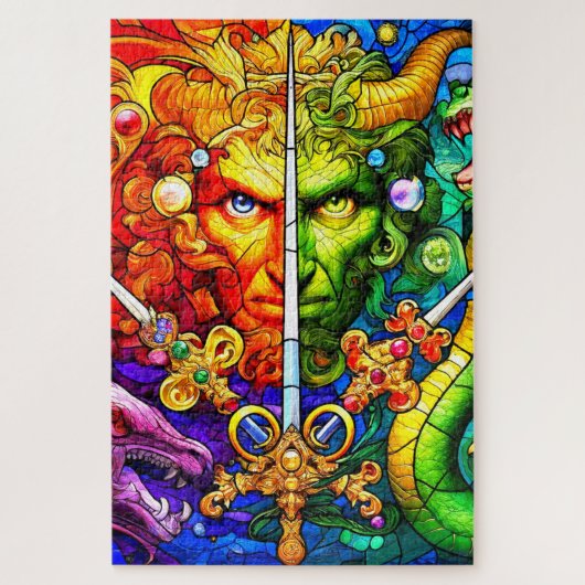 Fantastisch ontwerp legpuzzel (Verticaal)