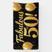 Fantastisch op 50 Goud Glitter Verjaardagsfeest Ba Spandoek (Verticaal)