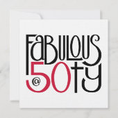 Fantastisch op 50 rode uitnodiging (Achterkant)