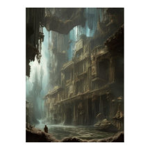 Fantastisch oud en verlaten poster van de overstro