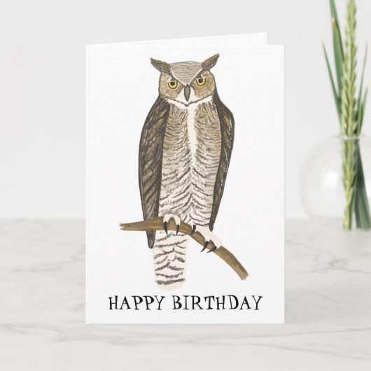 Fantastisch OWL BIRTHDAY CUSTOM Kaart (Voorkant)