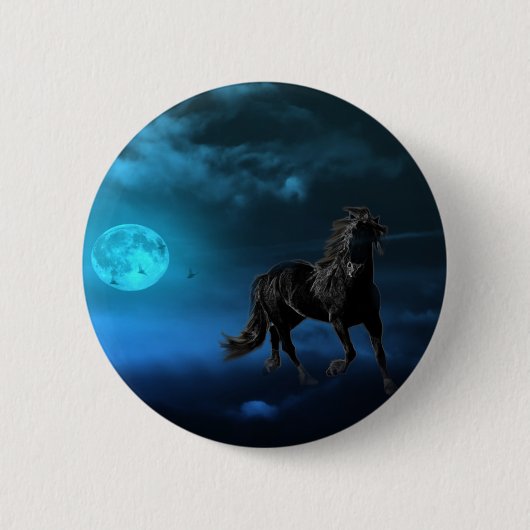 Fantastisch paard ronde button 5,7 cm (Voorkant)