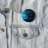 Fantastisch paard ronde button 5,7 cm (In situ)