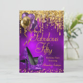 Fantastisch Paarse glitter Gold-hoge hiel van vijf Kaart (Staand voorkant)