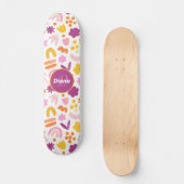Fantastisch patroon Gepersonaliseerd monogram skat Persoonlijk Skateboard (Voorkant)