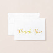Fantastisch penseelstijl Gold script bedankt Folie Kaarten (Voorkant met envelop)