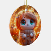 Fantastisch pompoen Kind Keramisch Ornament (Rechts)