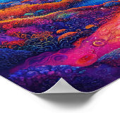 Fantastisch psychedelisch landschap poster (Hoek)