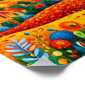 Fantastisch psychedelisch landschap poster (Hoek)