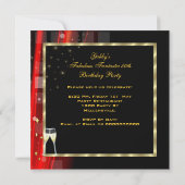 Fantastisch Rode Gouden Moderne Dag Kaart (Achterkant)