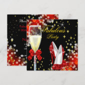 Fantastisch rood glitter-hoogvlakte op zaterdag 2 kaart (Voorkant / Achterkant)