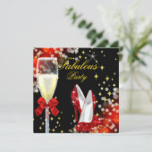 Fantastisch rood glitter-hoogvlakte op zaterdag 2 kaart (Staand voorkant)